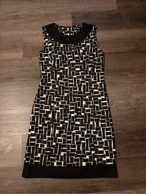 Alyx Black & White Geometric Midi Dress size 4
